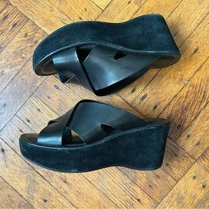 Kork-Ease Leather Wedge Sandals